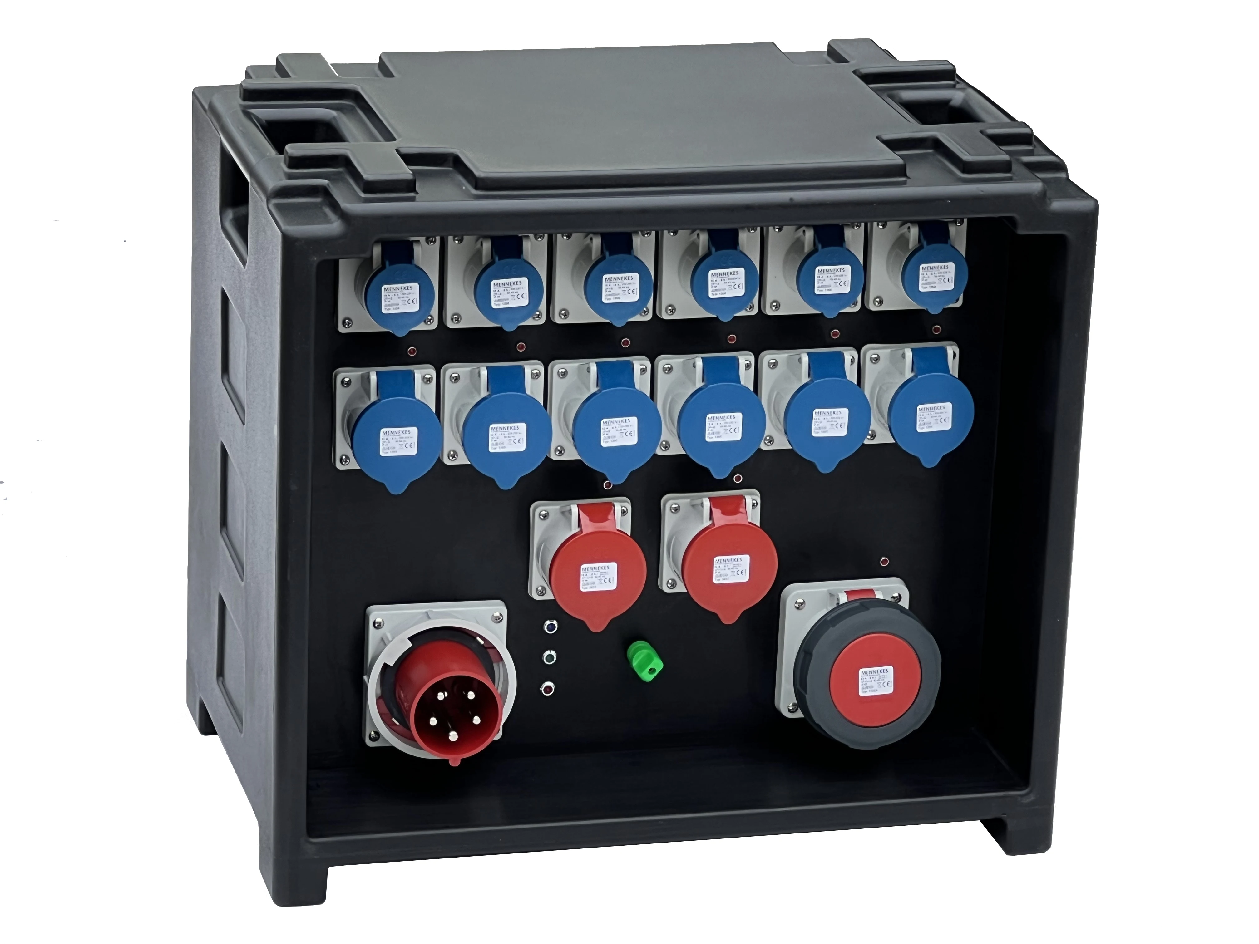 63A CEE 3 Pin Power Distribution Outdoor Portable Waterproof Box Distribution Rack case  IP67 Power Rack for Stage Lighting