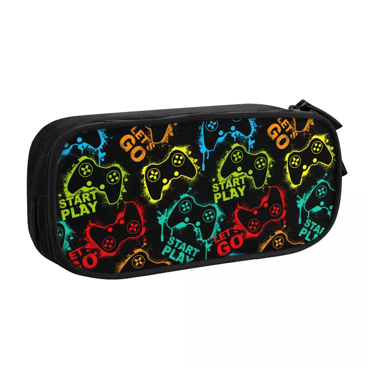Custom Korean Game Controller Pencil Case for Girls Boys Gamer Gift Large Storage Pen Box Bag Stationery