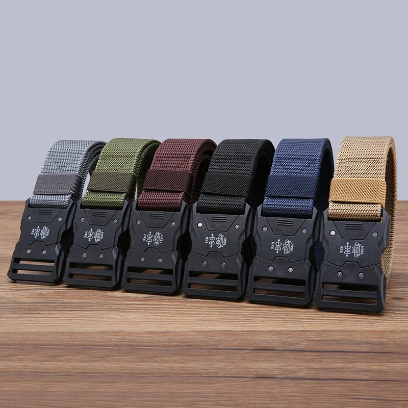 الرجال الحد الأدنى التكتيكية حزام النايلون قماش عمال البلاستيك مشبك عارضة الرياضة العمل بانت حزام عالمي مقاومة للاهتراء #1