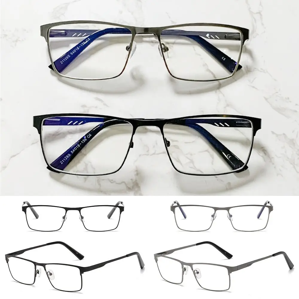 

Elegant Eye Protection Reading Glasses Ultralight Metal Presbyopic Eyewear Square Eyeglasses Office