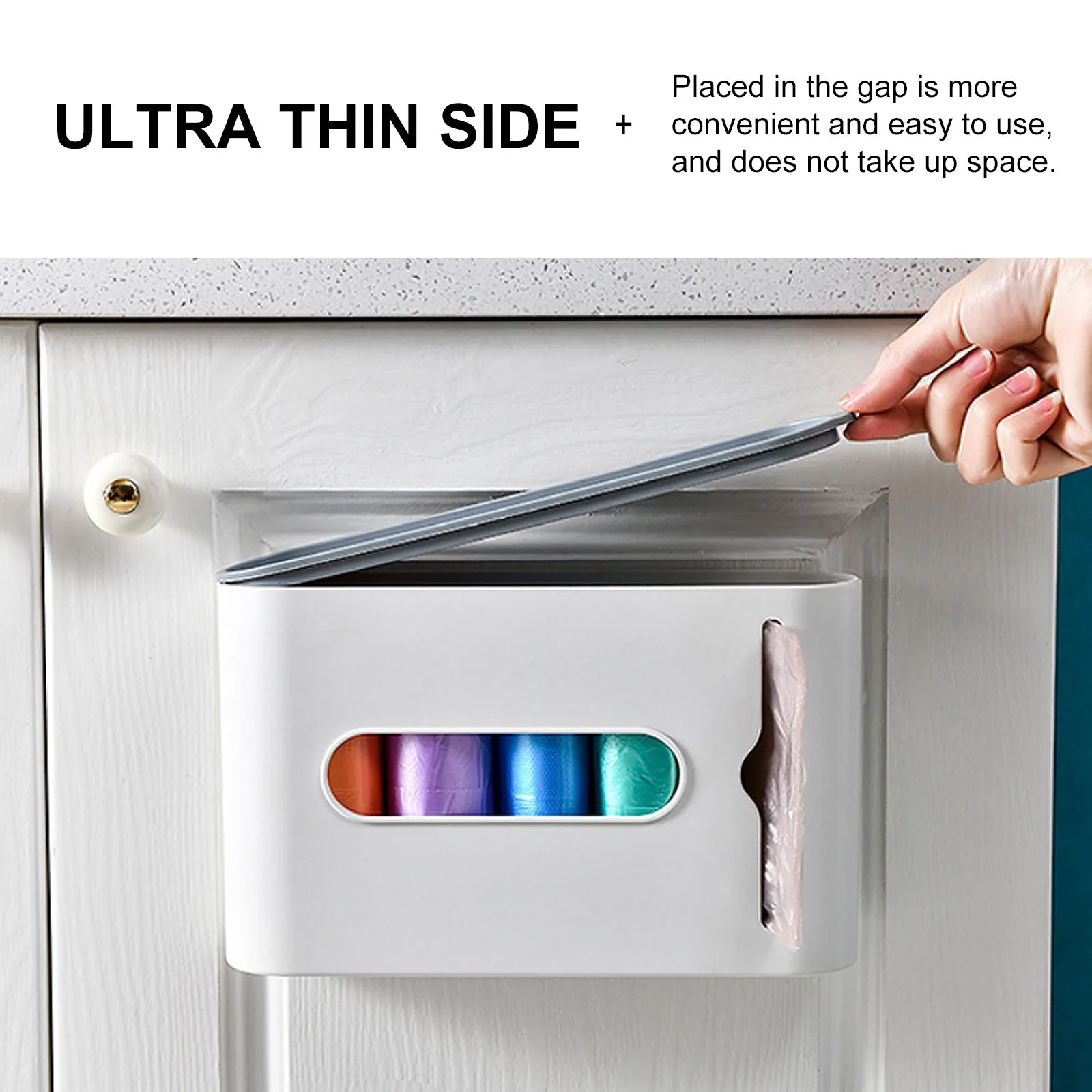 

1pc Detachable Bottom Large Capacity Garbage Plastic Holder Rubbish Bag Case Bag Organizer Home Use White
