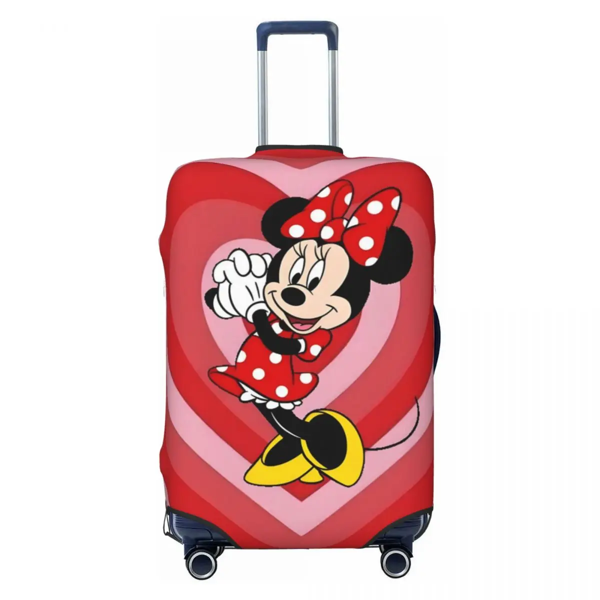 

Custom Minine Mouse Travel Luggage Cover Washable Fashion Cartoon Heart Print Animation Suitcase Cover Protector Fit 18-32 Inch