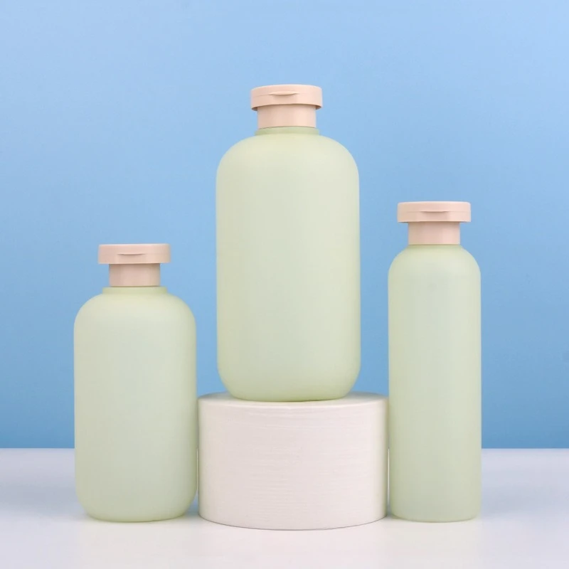 200/250/300/500 مللي رمادي أخضر عبوة زجاجة شامبو بلسم إعادة الملء فارغة البلاستيك أساسيات السفر مستلزمات التجميل الحاويات