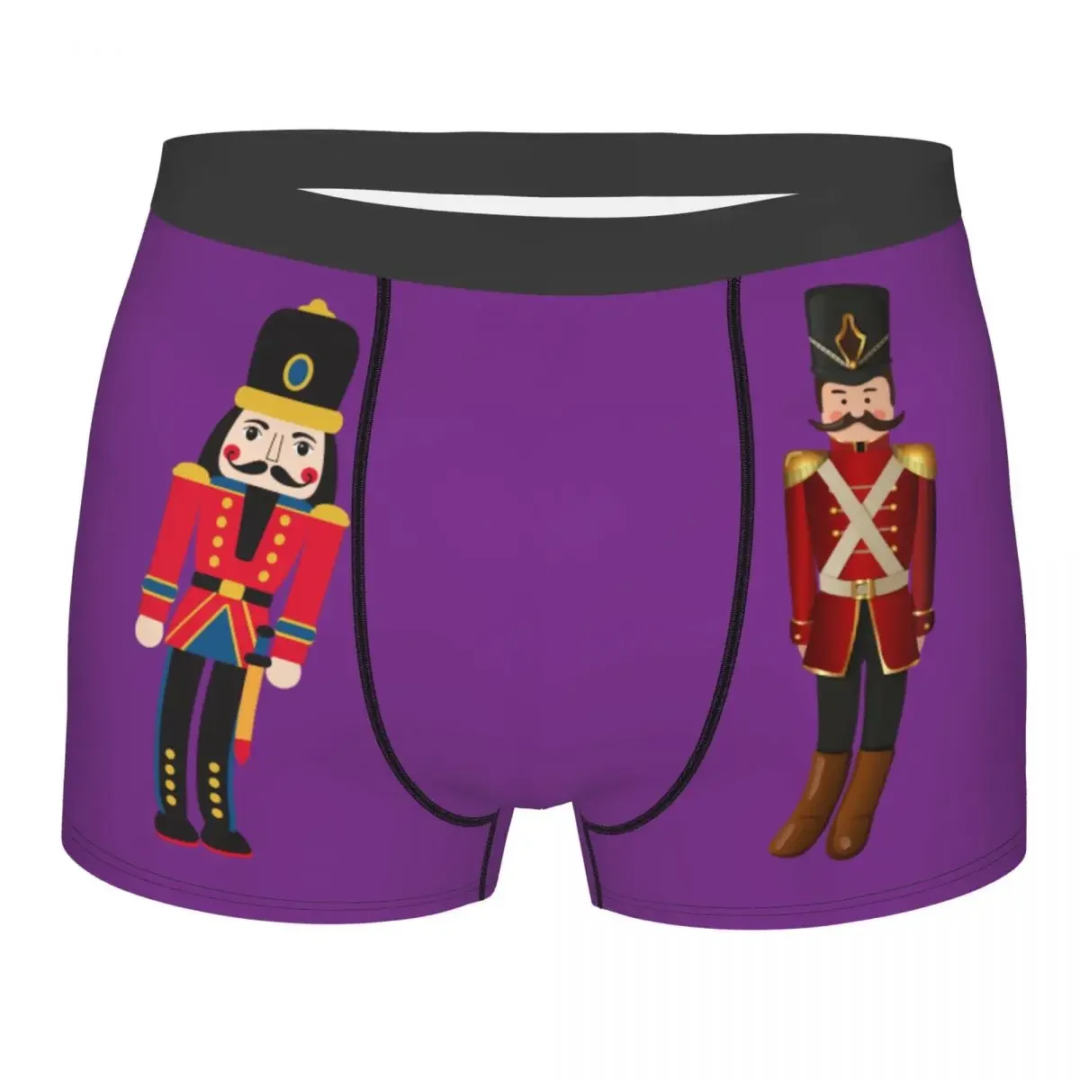 Custom Nutcracker Doll Underwear Men Print Cartoon Christmas Soldier Toy Boxer Briefs Shorts Panties Soft Underpants