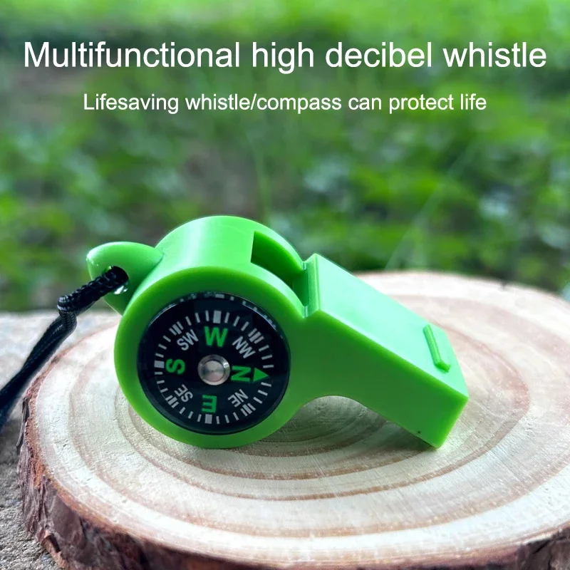2 In 1 Emergency Survival Whistle Compass Referee Cheerleading Whistle Sporting Goods Camping Hiking Outdoor Tools