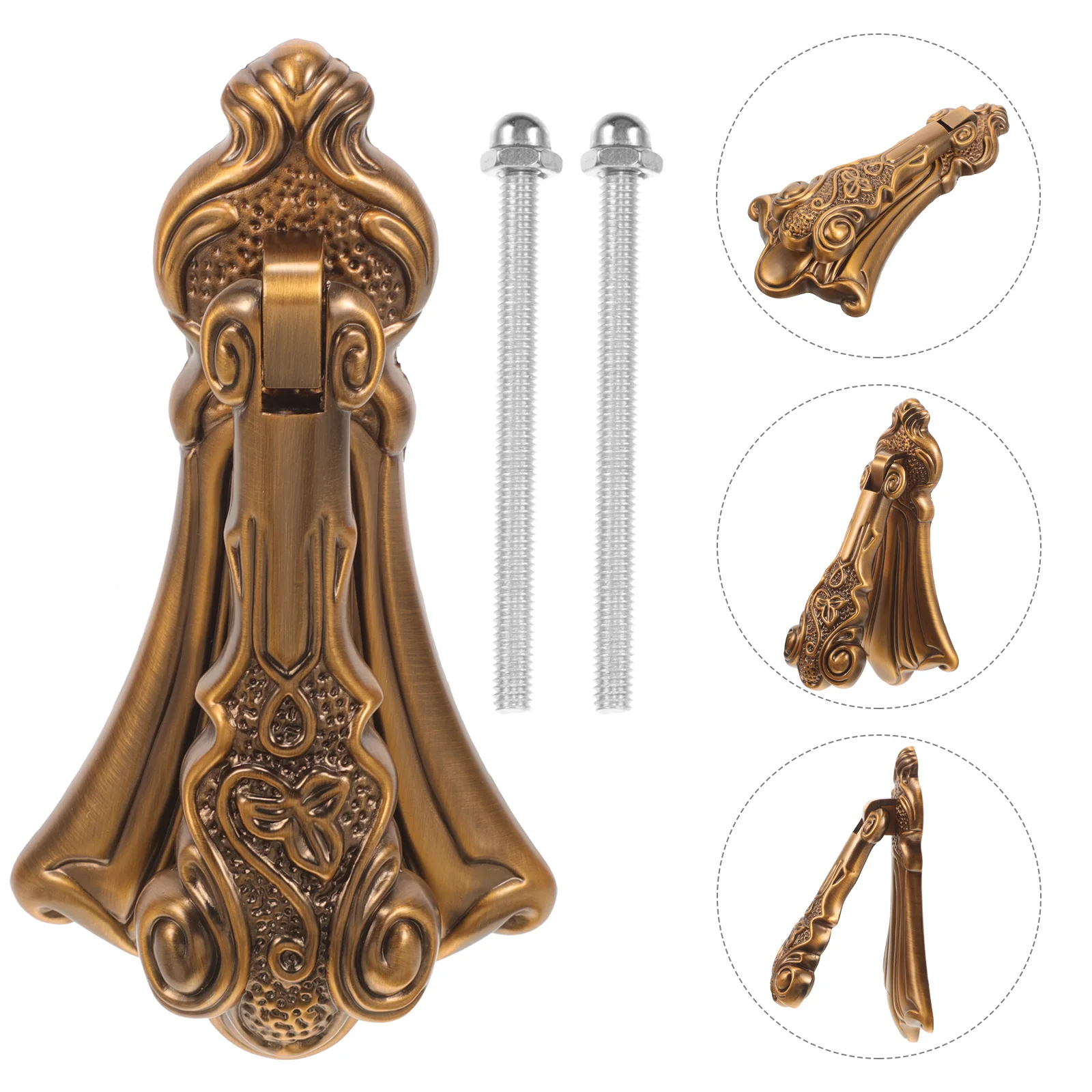

Sturdy Zinc Alloy Knocker Vintage Metal Knocker Front Door Knockers Home Decorative Door Handle Durable Smooth