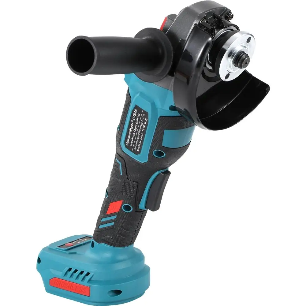 Heimerdinger 18V Cordless Brushless Angle Grinder, three speeds 1000W For Metal,Stone and Wood Cutting,polishing