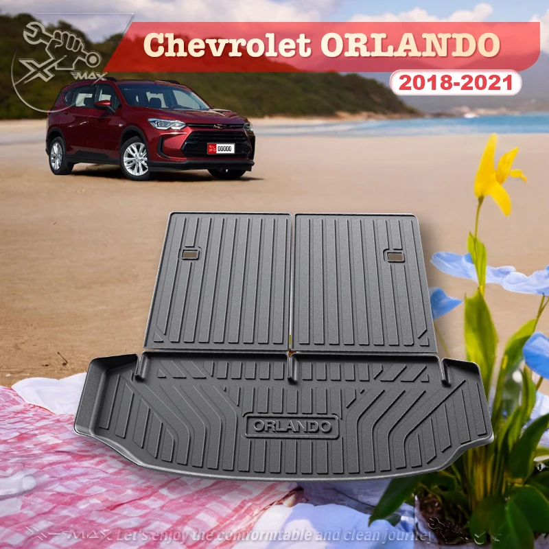 

For Chevrolet ORLANDO 2018-2021 Custom Fit Car Trunk Mat All Season Black Cargo Mat 3D Shaped Laser Measured Trunk Liners