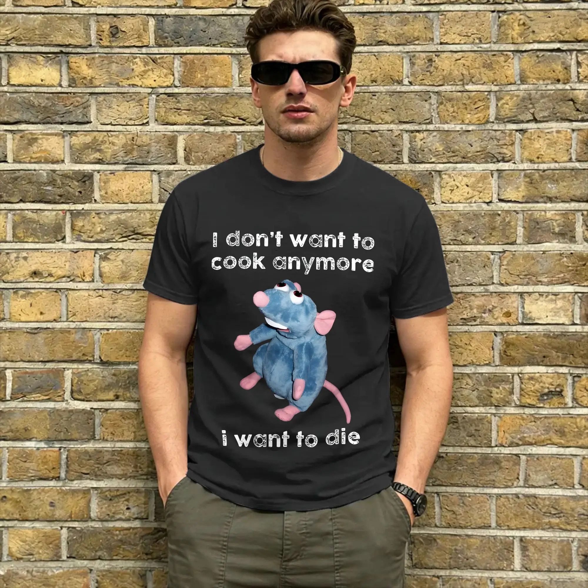 Had Enough Funny I Don't Want To Cook Anymore  T-Shirt for Men Ratatouilles 100% Cotton Tees Crewneck Short Sleeve 5XL Clothes