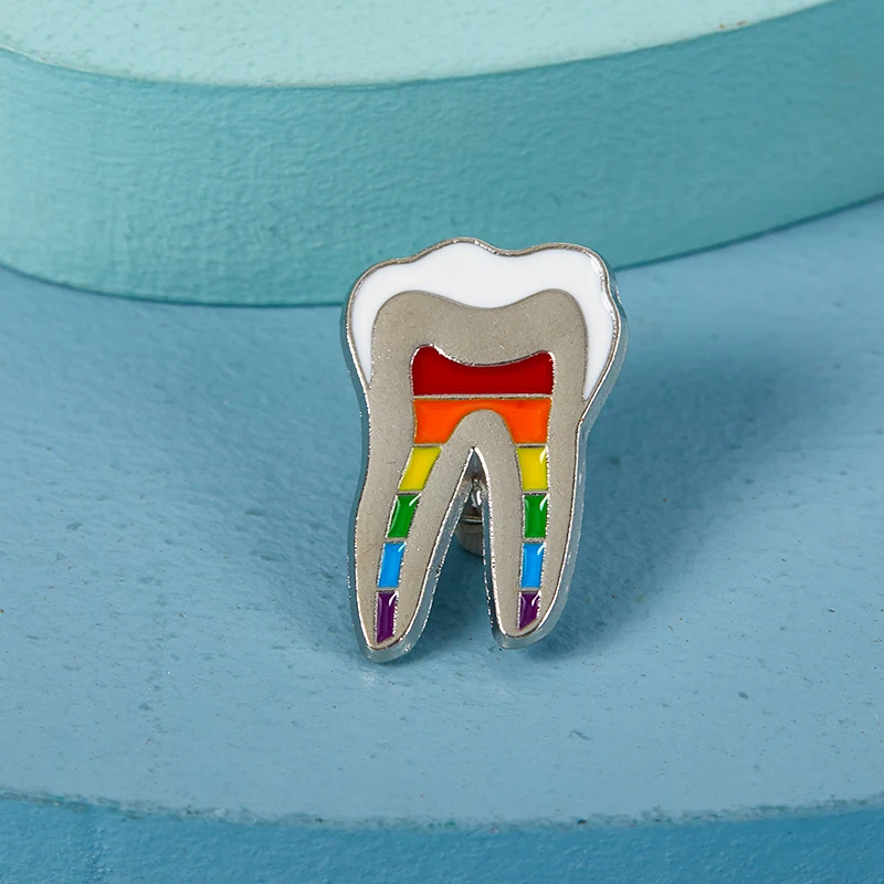 1 pz salute orale smalto spille personalizzato dente fata spille dentista risvolto distintivi divertimento impianto dentale gioielli regalo per bambini amici