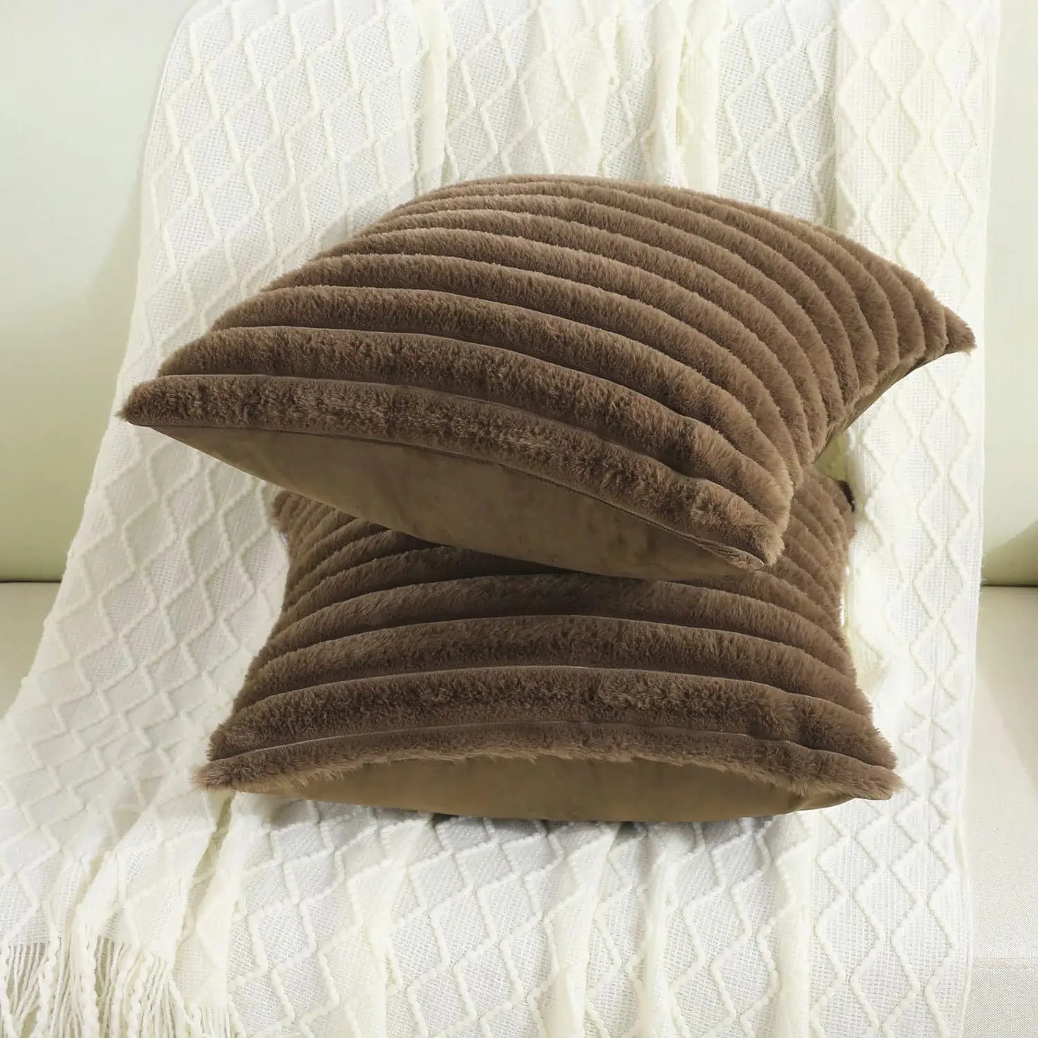 Faux Rabbit Fur Cushion Covers 21