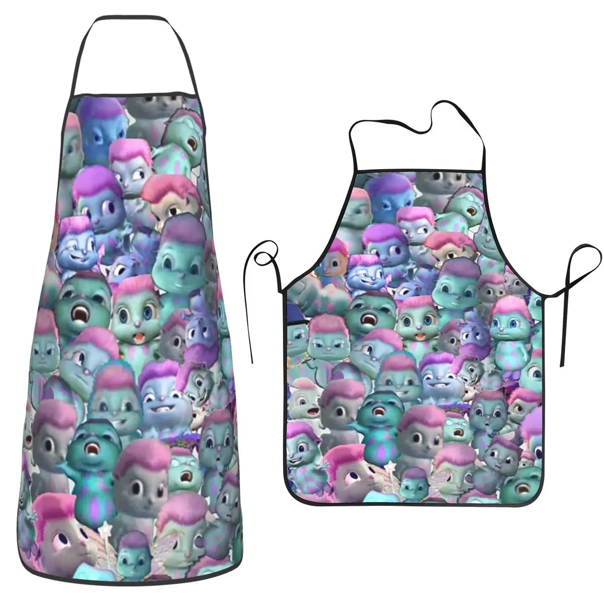Bibble Meme Comic Aprons Chef Cooking Tablier Sleeveless Bib Kitchen Cleaning Pinafore for Women Men Gardening