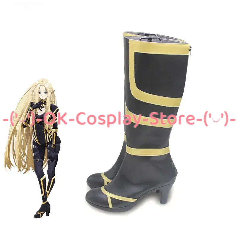 Anime The Eminence Shadow Alpha Cosplay Shoes PU Leather Shoes Halloween Carnival Boots Cosplay Prop Custom Made