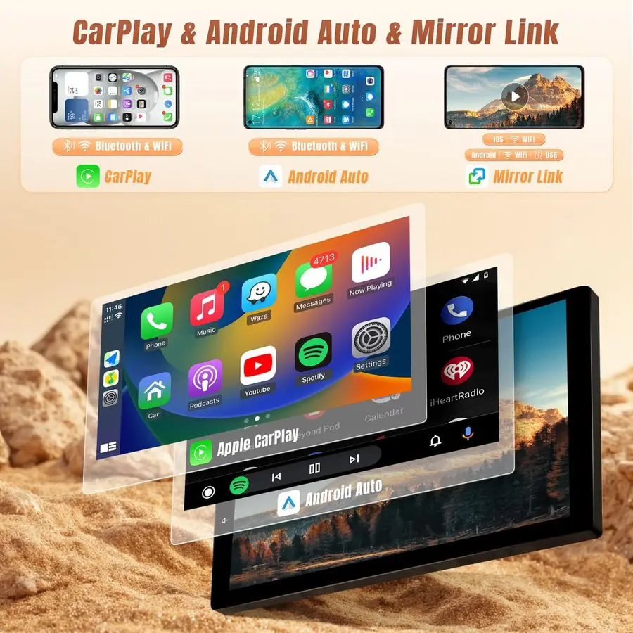 راديو ستيريو لسيارة Toyota Prius 20102015 مع Apple Carplay Android Auto 9 IPS شاشة تعمل باللمس استبدال وحدة رأس السيارة مع GPS BT W #3