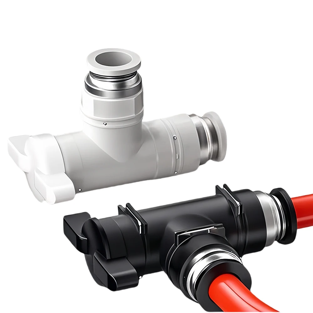 BUC BUL Pneumatic Quick Connector Hand Valve Manual Switch Air Valve Straight Through Elbow L-shaped Ball Valve Switch Air Hose