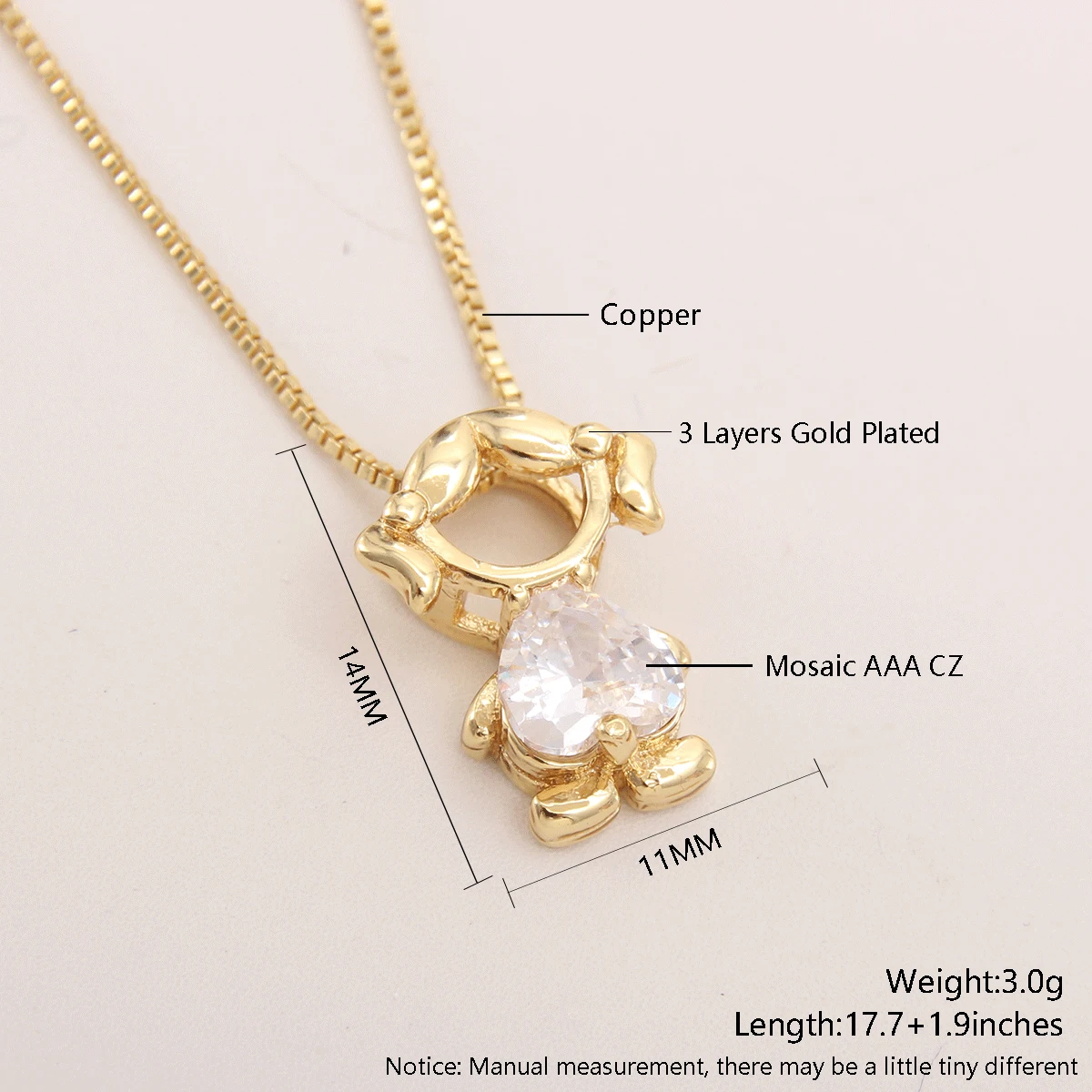 MHS.SUN Modische Charm-Halsketten für Jungen und Mädchen, vergoldet, mit kubischem Zirkon, hohler Anhänger, Schlüsselbeinkette, Familienschmuck für Frauen – Detail 7