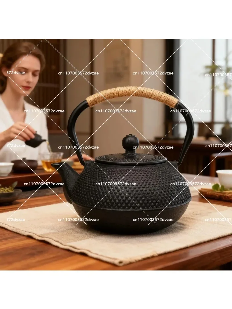 Enameled Interior Cast Iron Teapot 600/900/1200ML Tea Kettle for Boiling Water Iron Tea Pot Home Decor