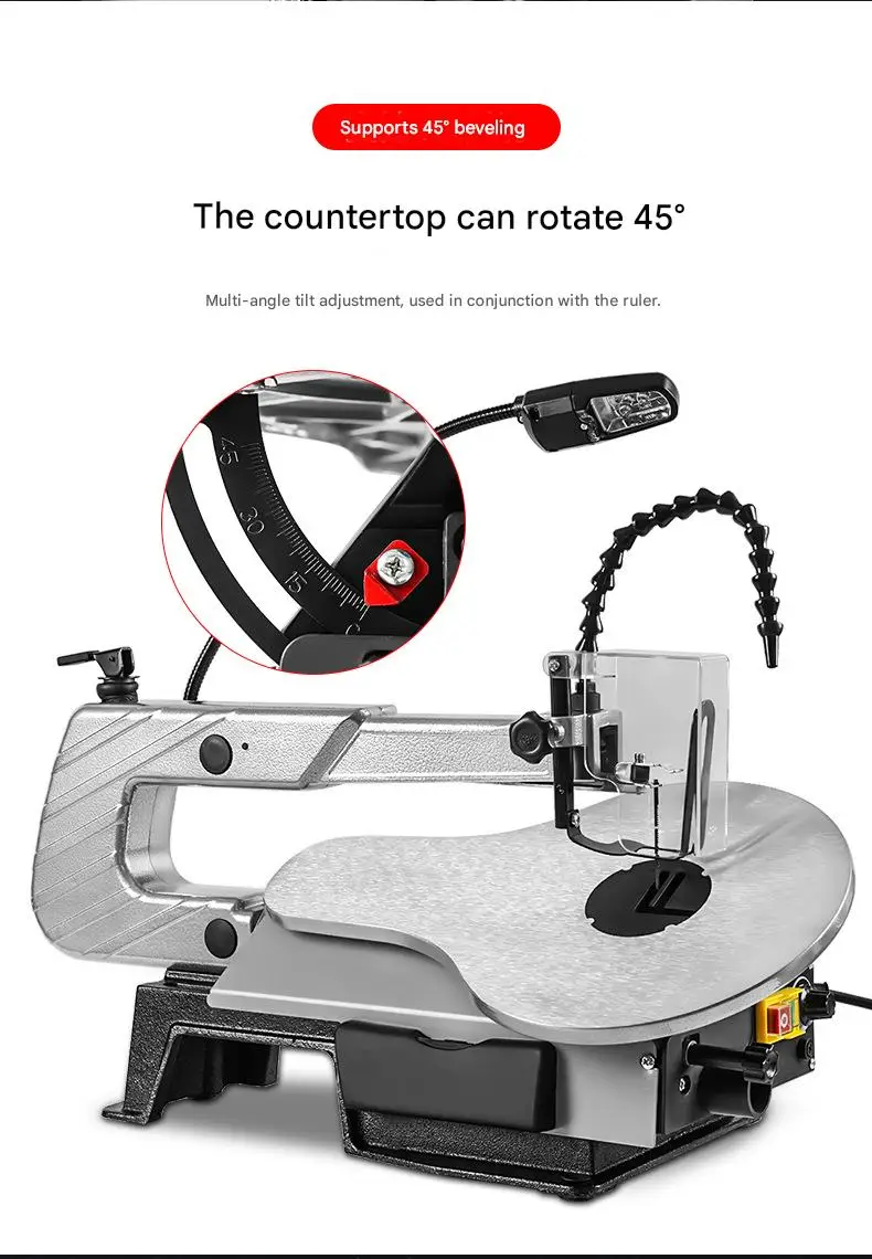 Desktop Curve Saw  Woodworking Dust-Free Carving Machine Household Jigsaw  Wire Saw for Metal   Wood Cutting