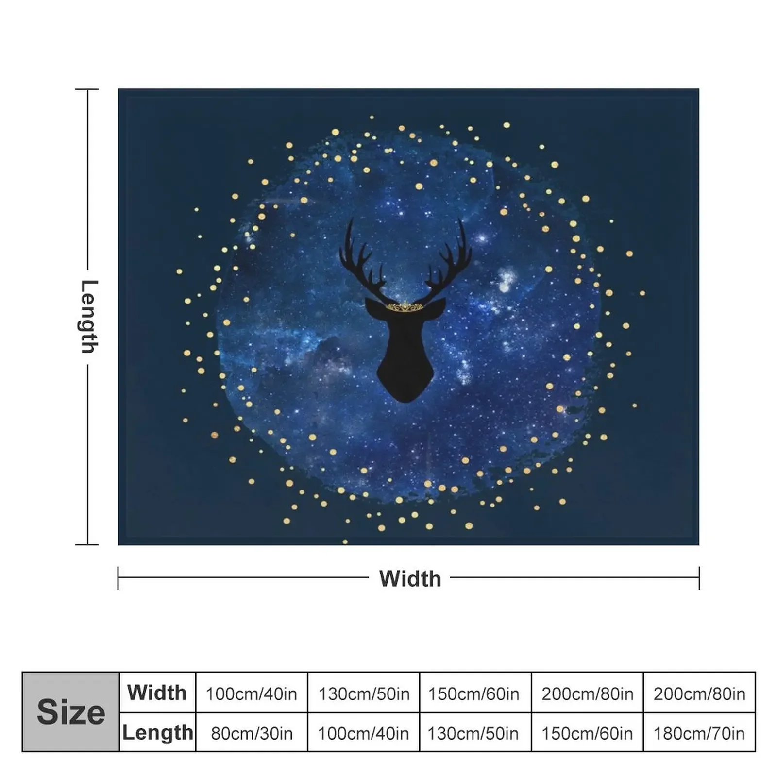 The Stag of Stars Throw Blanket Stuffeds Blankets For Bed Blankets