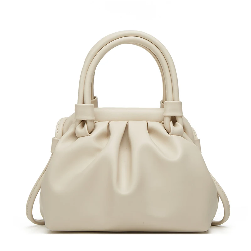 

Insider-Style Versatile Handbag; Fashionable Single Shoulder Crossbody Bag with Pleats; Textured Cloud Bag