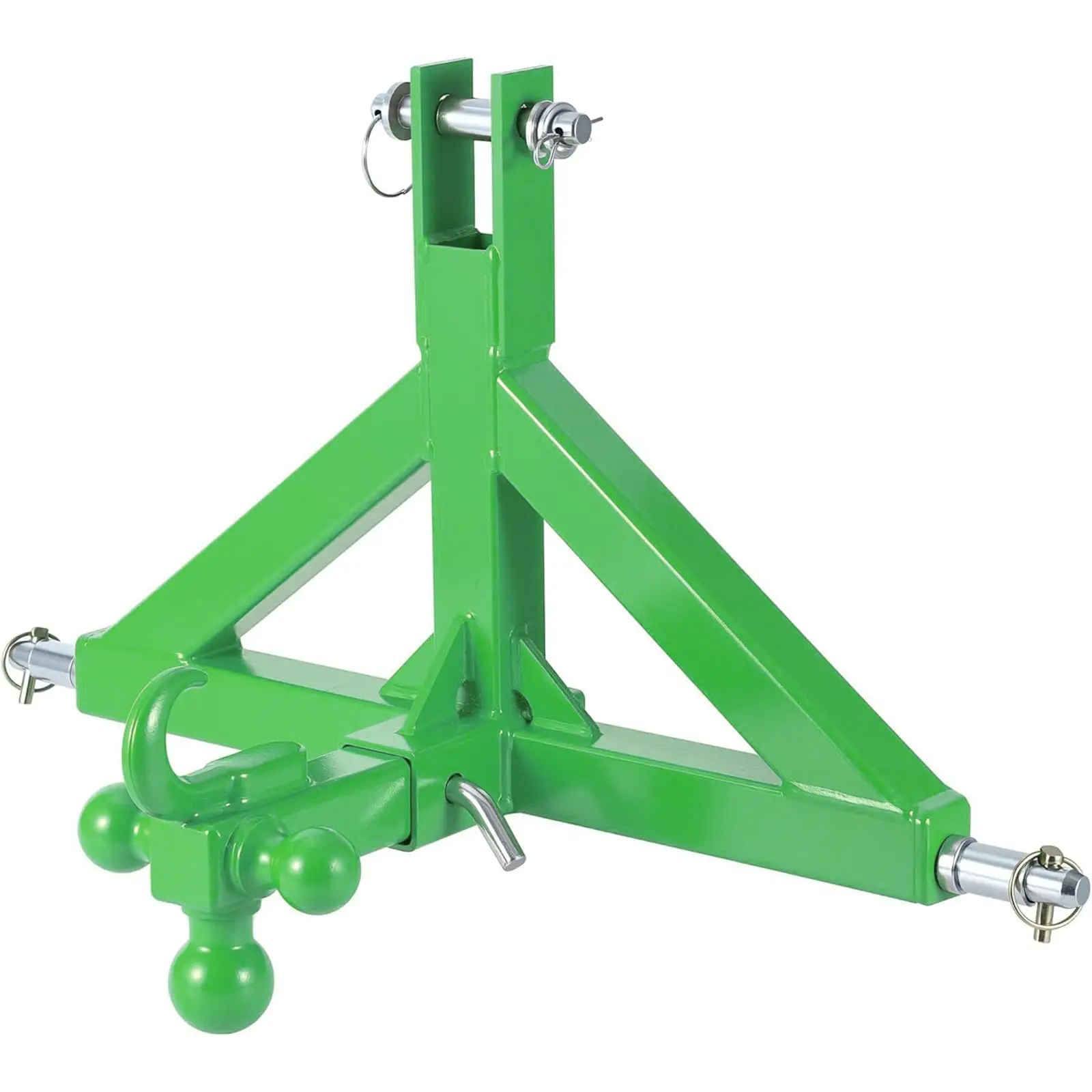 

3-Point Quick Hitch For Category 1 Tractors,2" Trailer Receiver & Ball Hitch Set With Towing Hook,Heavy Duty Drawbar Attachment