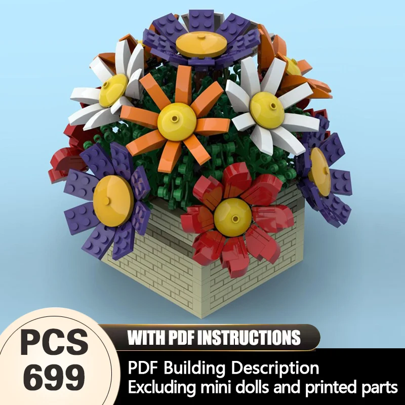 

Creators Plant Series Model MOC Building Bricks Floral Centerpiece Modular Technology Gifts Holiday Assemble Children Toys Suit