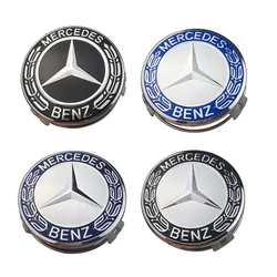 4pcs/set 75mm Car Wheel Center Hub Caps Cover for Mercedes Benz B/C/E/S Class A Class C200L GLC GLK CLA W126 Auto Accessories