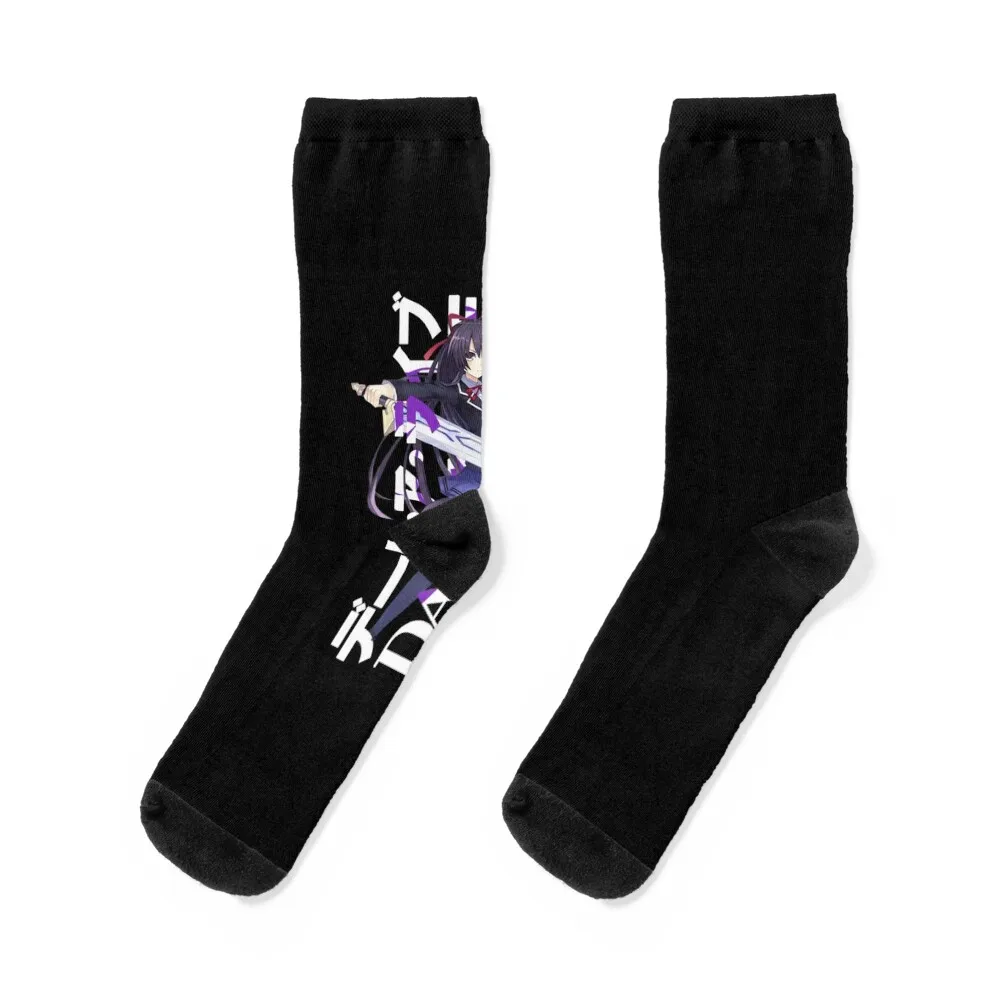 

Date a Live Tohka Yatogami Typography Socks winter gifts Thermal man winter aesthetic crazy Girl'S Socks Men's