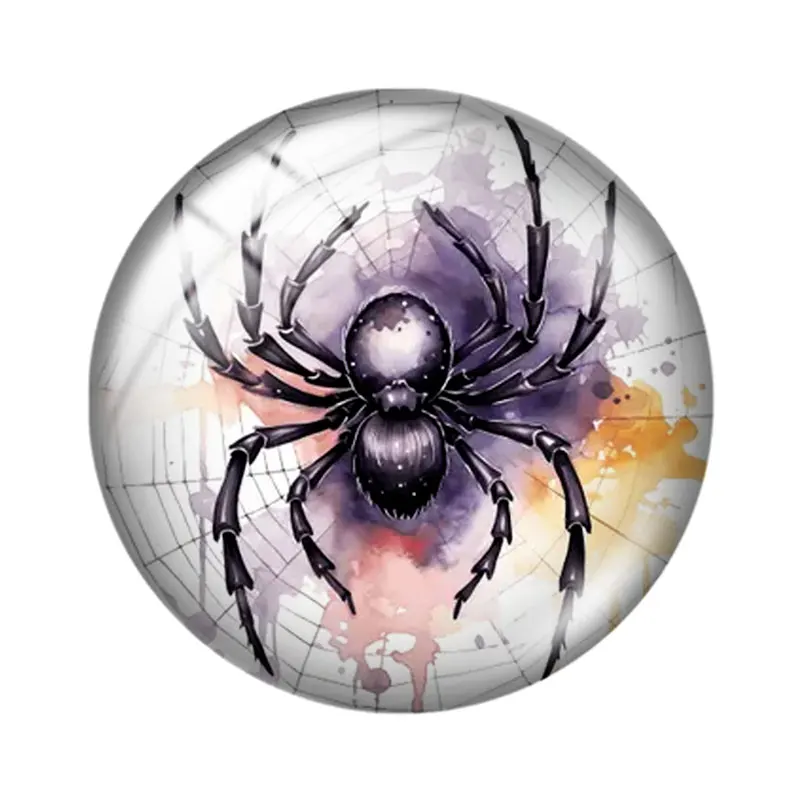 Watercolor Spider 12/18/20/25mm glass cabochon  bracelet pendant rings for jewelry demo earrings back Making findings view 6