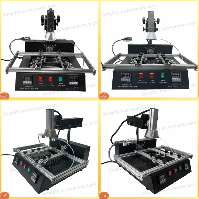 Hot Air BGA Rework Station Infrared 220V Dual Temperature Zones SMD Soldering Station 1850W Motherboard Repair Reballing Tool