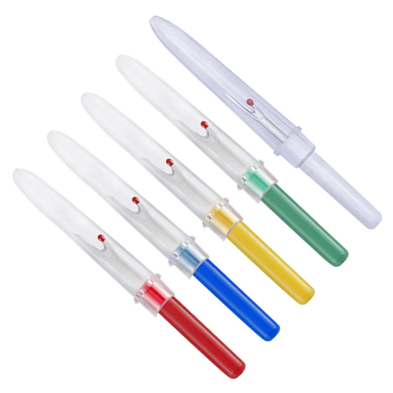 5pcs Plastic Handle Craft Thread Cutter Seam Ripper Stitch Unpicker Hand Tool Needles Arts Sewing Accessories