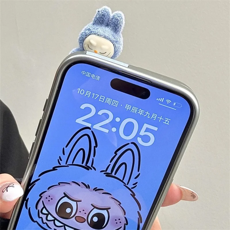 New Ins Cartoon Cute 3d Labubu Handheld Rope Phone 16 Phone Case Phone 15 Promax All Inclusive 14 Pro Anti Drop 13 Pro Gift