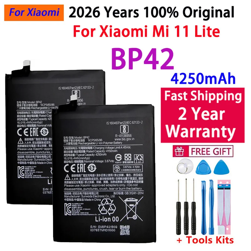 2026 Years Original Battery BP42 BM4X BM55 For Xiaomi Mi 11 Mi11 Lite / 11 / 11 Pro / 11 Ultra Phone Batteries image 6