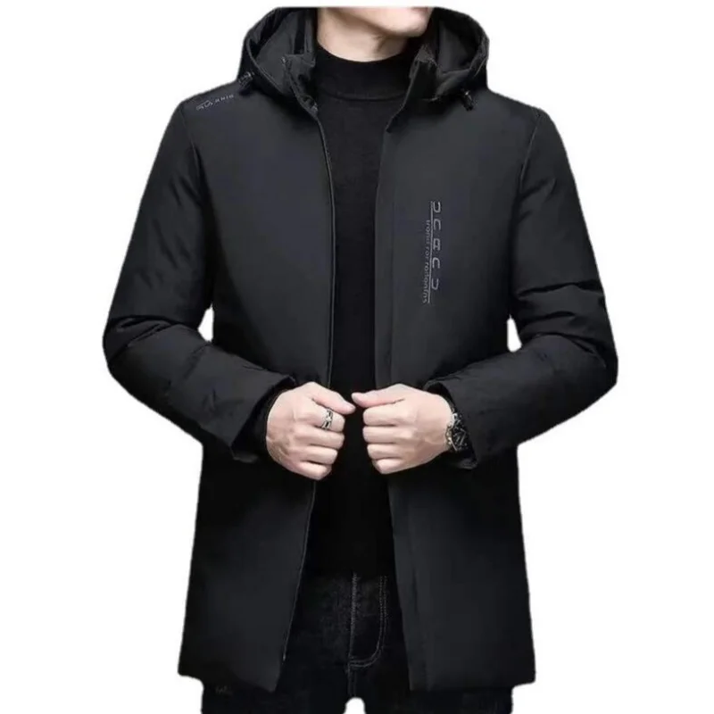 Hoodied Parka Clothes Thicken Fleece Zipper Mens Jackets Men Warm Winter Coat Men Plus Size New Waterproof Winter Jacket Men