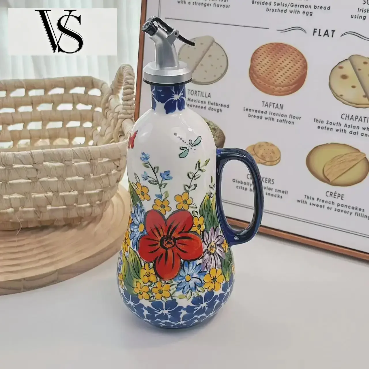 Bottle Bottle Oil Vinegar Seasoning Kitchen Drainage Kitchen Utensils Environmental Ceramic Protection Olive Oil