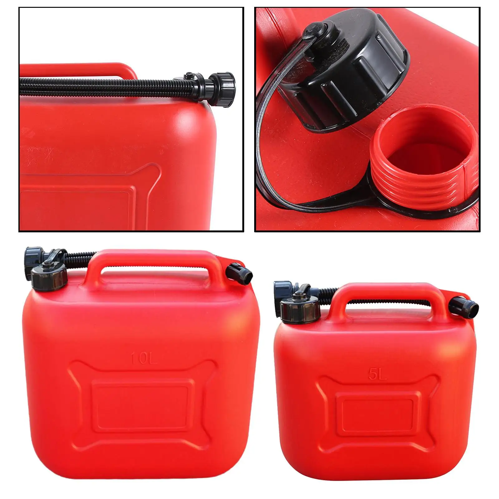 Fuel Container, Gas Can Oil Petrol Storage, Cans Spare Emergency Backup Petrol Tanks Mount for Motorcycle SUV ATV Most Cars