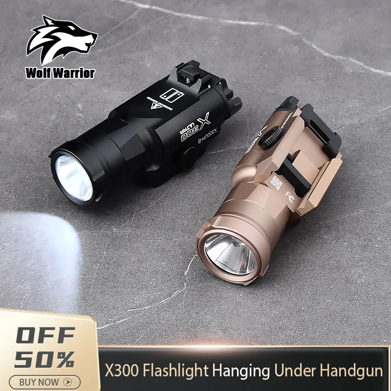 

Tactic Flashlight SF X300UH-A Airsoft Powerful Flashlight Weapon Scout Lamp Hunting Rifle Light Torch Airsoft Accessories