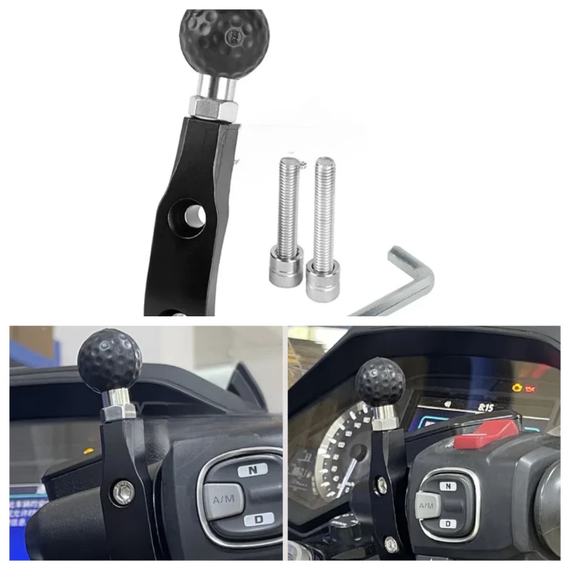 

25mm Ball Head Handlebar Bracket For Honda Gold Wing GL1800 Tour DCT GL1800 F6B 2018-2025 Motorcycle GPS Mobile Phone Holder