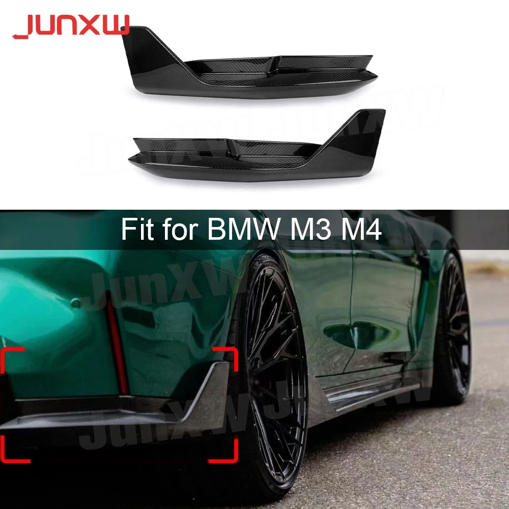 ABS Rear Bumper Canard Splitters Extension for BMW 3 Series G80 M3 2021+ Body Kits Cars Accessories Flaps Apron Guard Trim