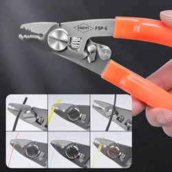 6 in 1 Fiber Stripper Stainless Steel,Cable Stripper Optical Cable Stripper Wire Strippers Fiber Optic Tools For FTTH