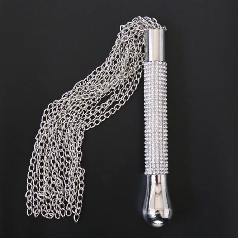 

Diamond Handle Chain Whip Sex Toys For Couples Soft Iron Passion Spanking Paddle Whips Slave Restraints Bondage Flogger