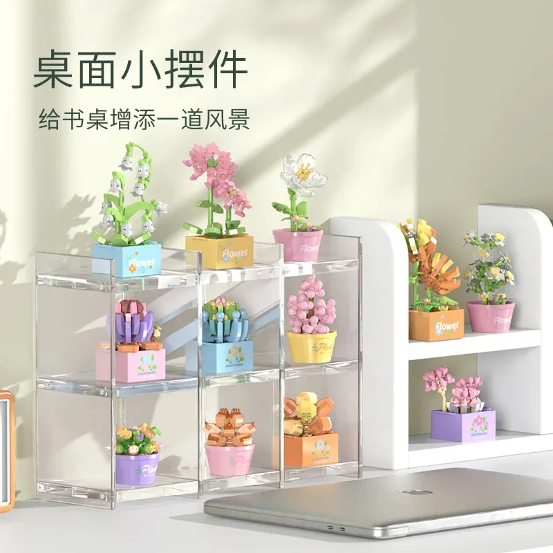 

Flower Bouquet Mini Building Blocks - DIY Micro Bricks, Home Decor Gift for Adults Teens Girls, Birthday Christmas Present