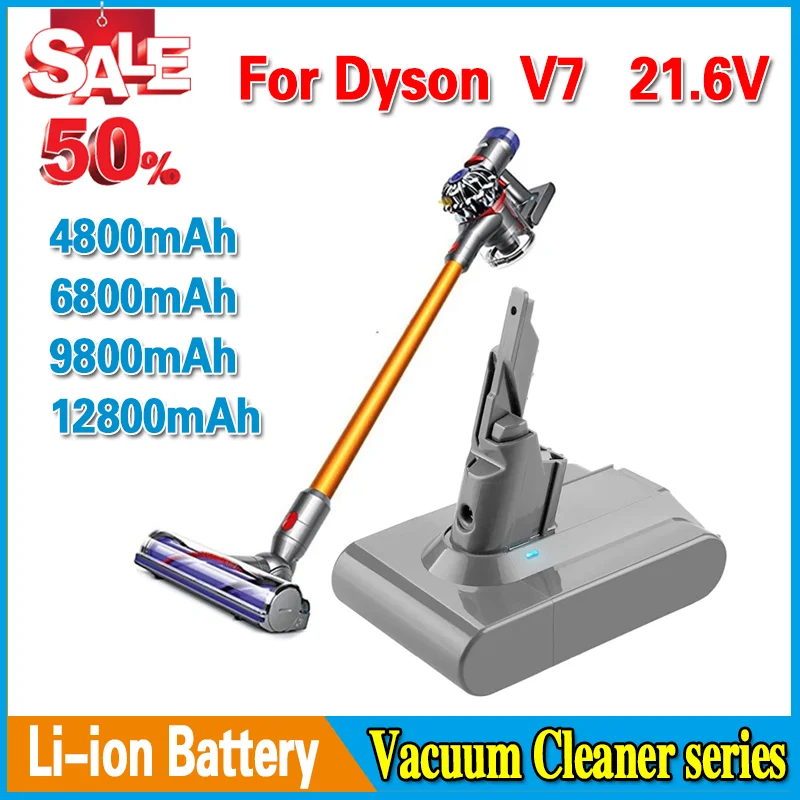 

High-Quality Battery 21.6V 12.8Ah Li-lon Battery For Dyson V7 Battery Tier Pro Vacuum Cleaner Replacement