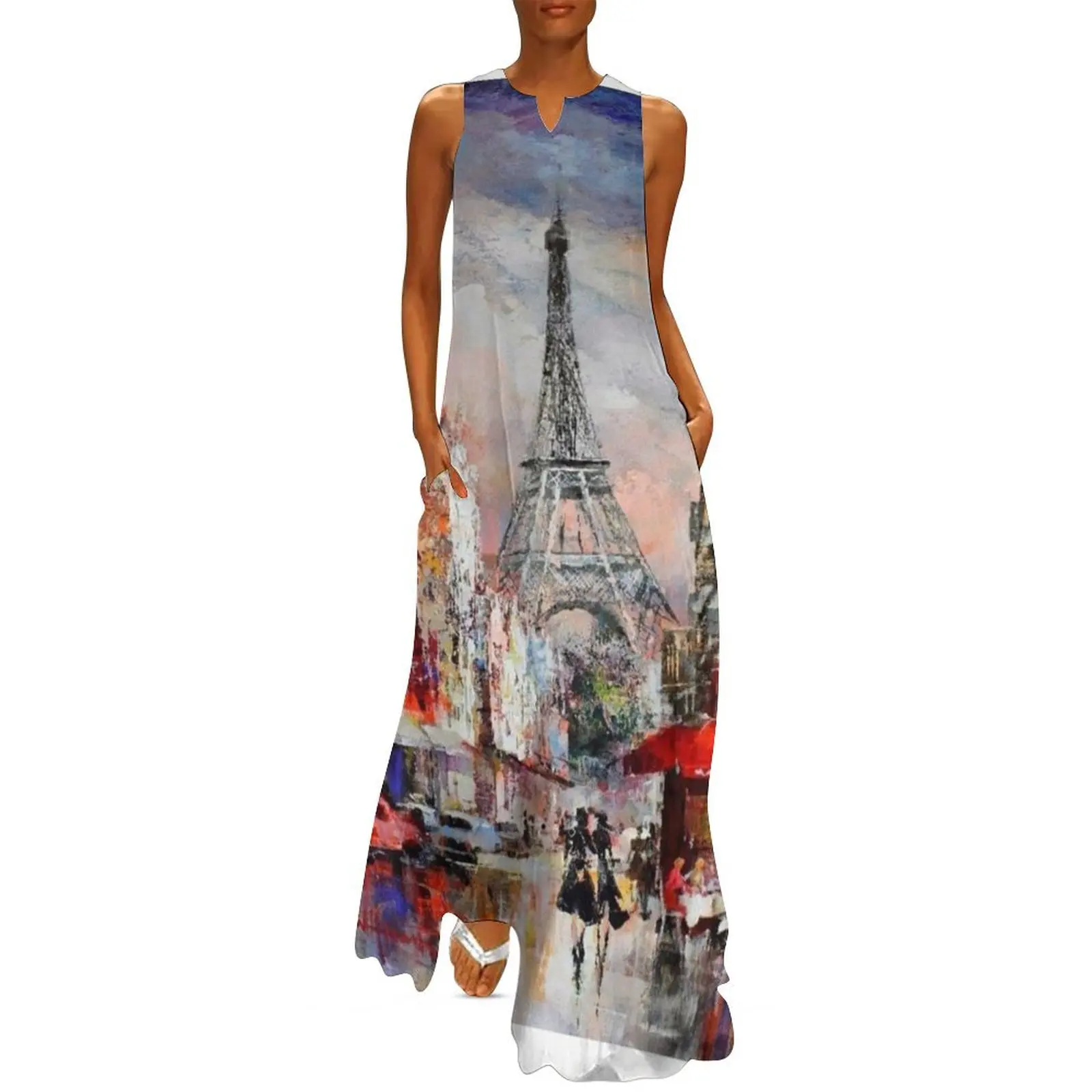 Paris design Long Dress woman dress women dress summer women