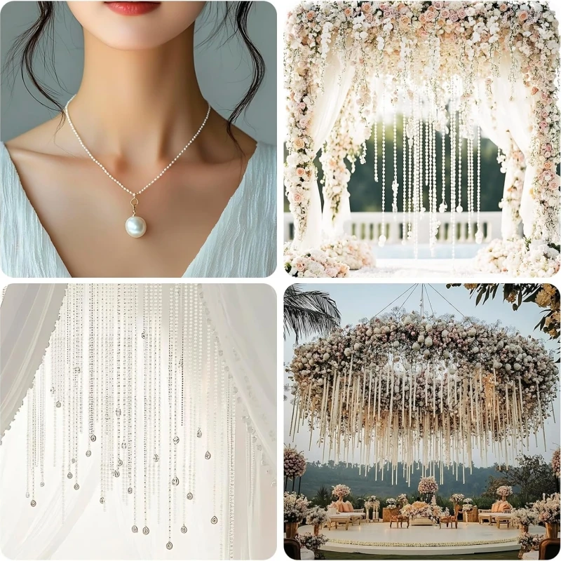 2/5m ABS Imitation Pearl Bead  - огляд і ціна Pearl Trim Chain