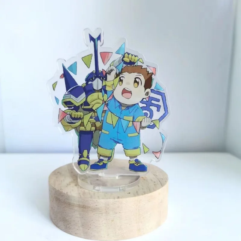 Digimon Adventure Wolfmon Angewomon anime periférico Q versión transparente acrílico decoración de escritorio adornos regalo de amigo