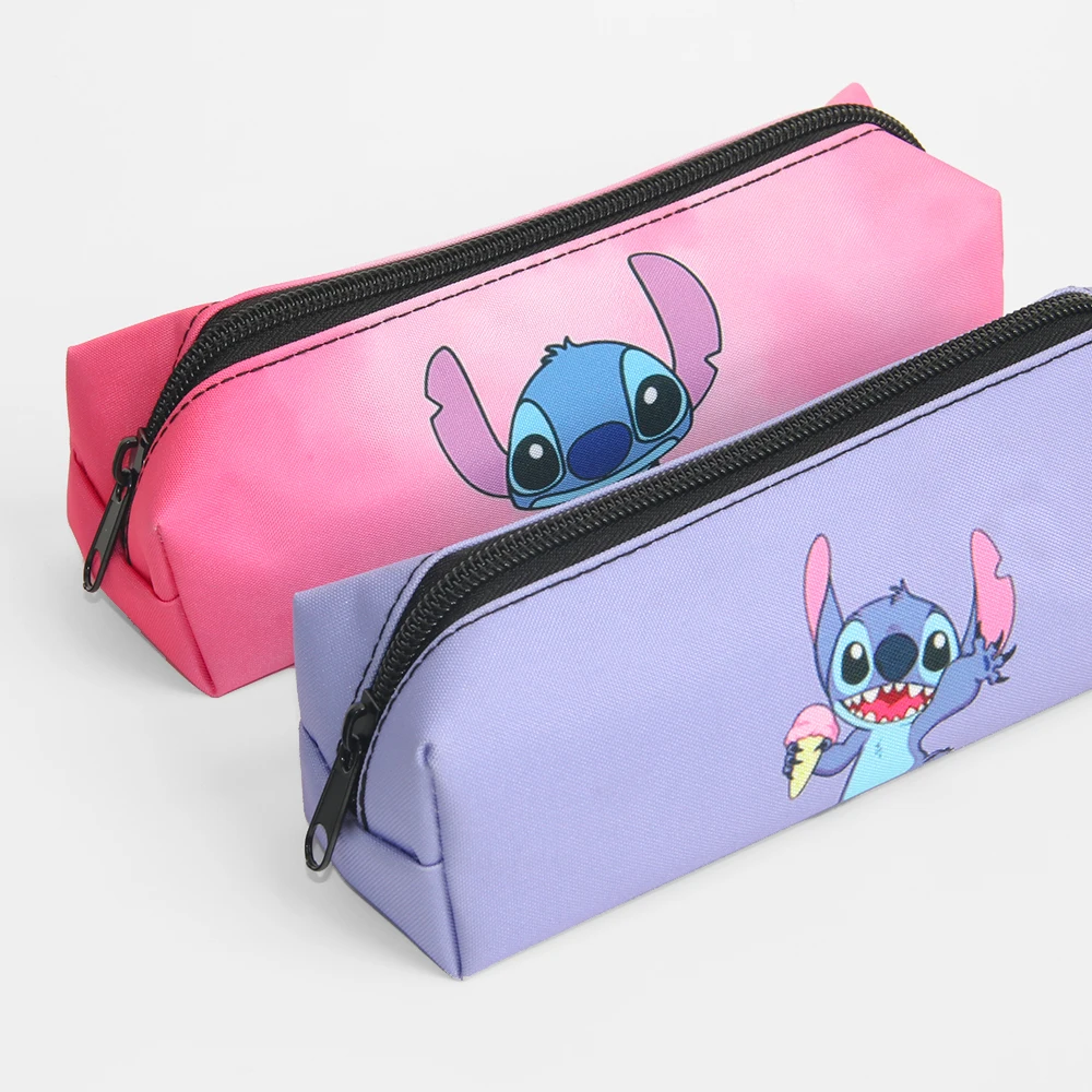 MINISO غرزة حقيبة أقلام رصاص للطلاب أنيمي الكرتون لطيف القلم أكياس بنين بنات موضة القرطاسية كيس التخزين اللوازم المدرسية