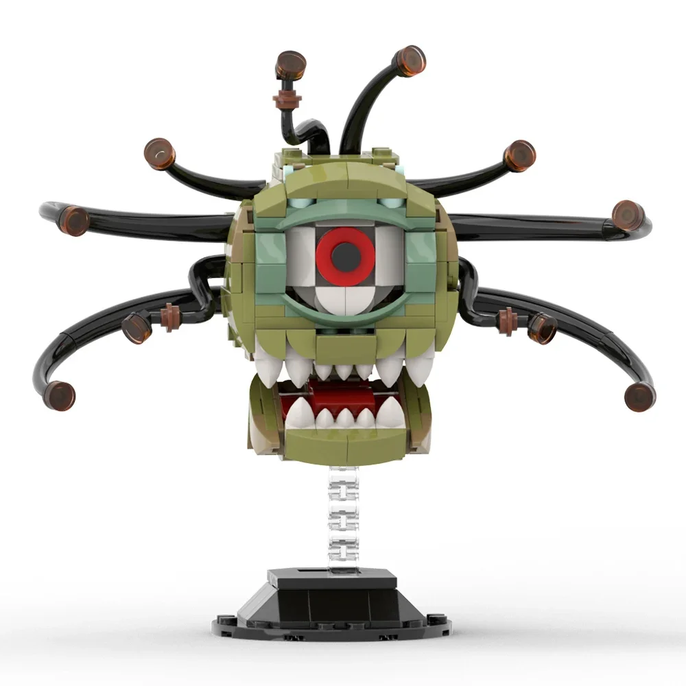 MOC Game Dragons One eyed Monster Beholder Building Blocks Mimic Chest Monster Eye of Terror Horror Brick Toys for Children Gift