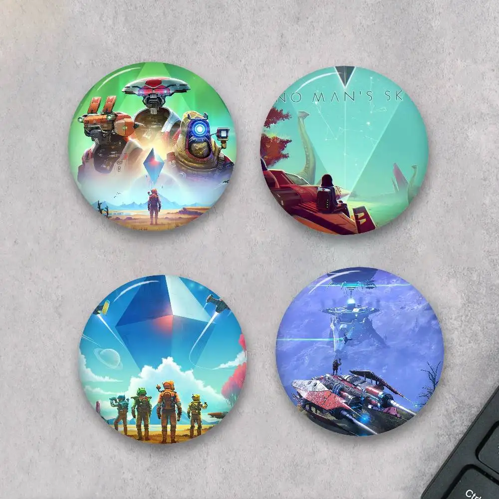 No Man S Sky Space Game Creator Tinplate Pin Button Custom Anime Role Old-school Brooch Cartoon Collar Badge Jewelry Gift Fans