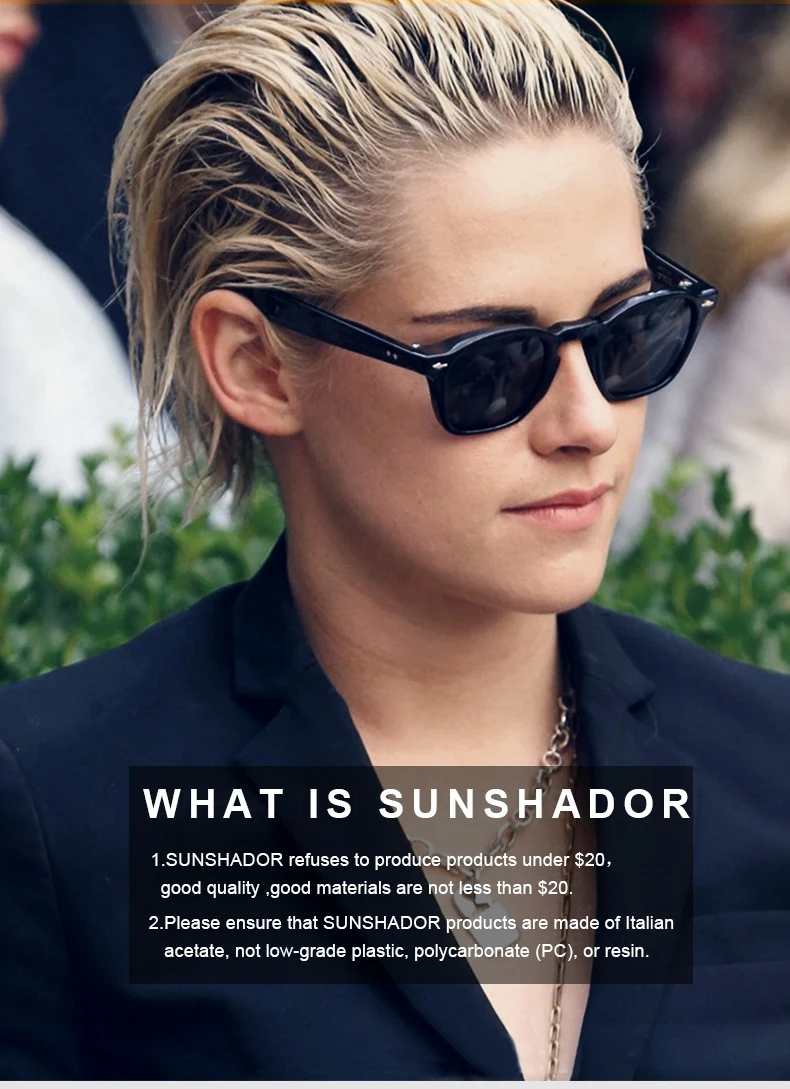 Klassische Acetat-Sonnenbrille für Damen SUNSHADR ZEP Luxusmarke Top-Qualität Designer Handgefertigte UV400 Herren-Sonnenbrille kann graviert werden – Detail 2